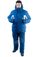 Зимний костюм для рыбалки и охоты TRITON Скиф -40 (Таслан, Синий) Поплавок