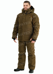 Зимний костюм для рыбалки и охоты Novatex «Выстрел» -35 (исландия, хаки) PRIDE